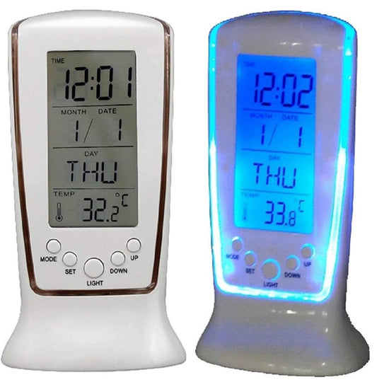Square Clock DS-510 Digital Alarm Temperature Calendar Table Desk Clock