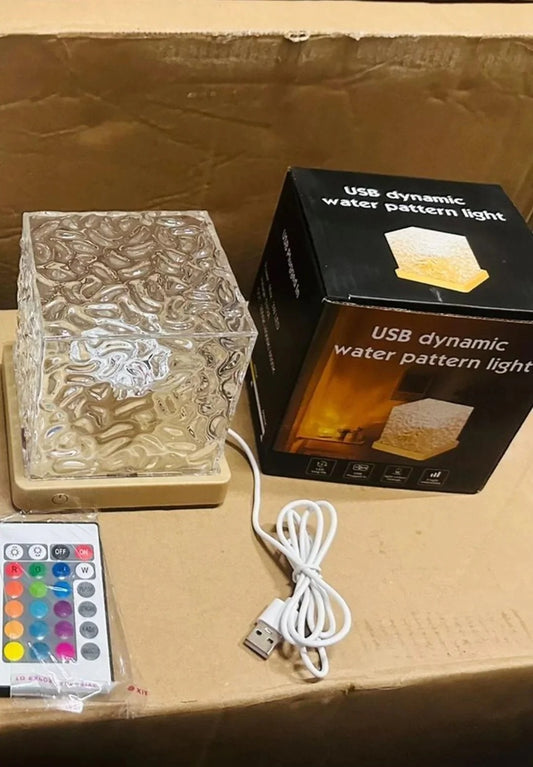 USB Dynamic Water Pattern Light Table Lamp