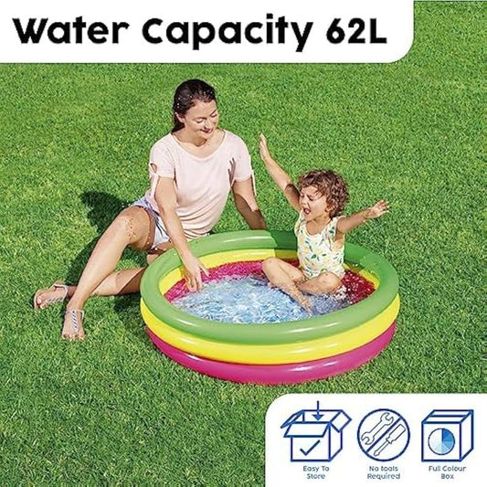 Bestway Pool Bath Tub Summer Set Inflatable Swimming Pool (Multicolor)