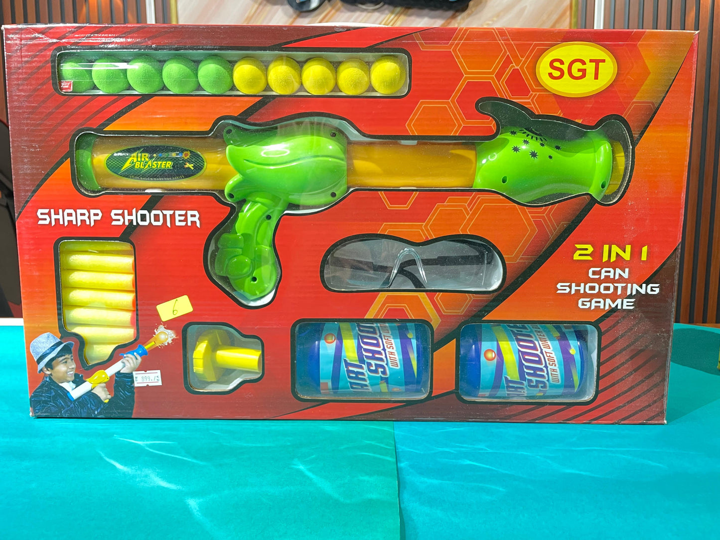 Sharp Shooter – Air Pressure Foam Balls Shooting 2 in 1 Gun Toy Set, Soft Ball Air Shooting Gun, Toy Gun Set with Soft Balls for Kids,