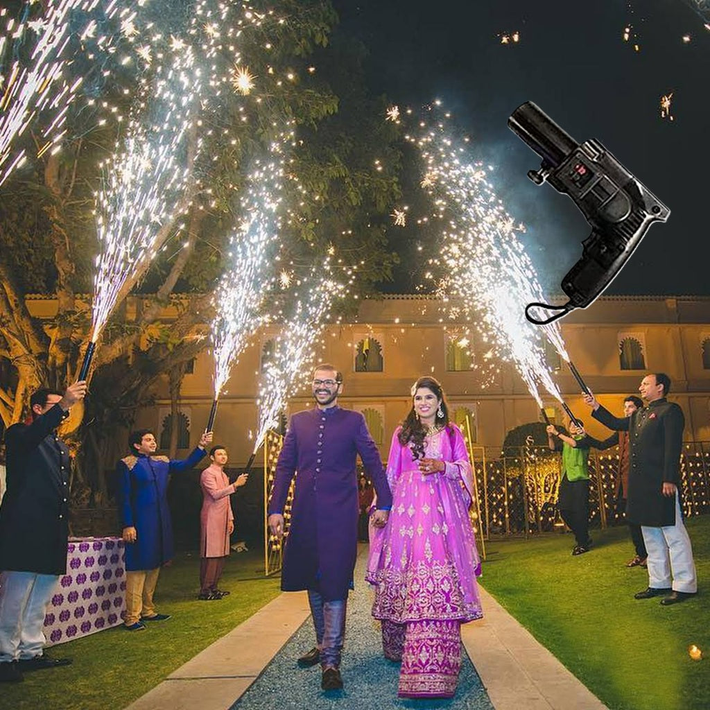 Black & White Sparkle Pyro Gun for Parties, Events and Celebrations