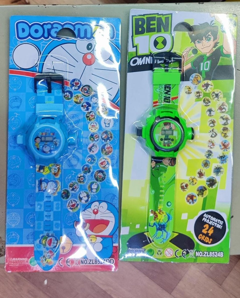 Fully Digital 24 Images Projector Watch for Kids Boys and Girls Automatic Display Light Image Projector Wrist Watch for Kids (Pack of 1)