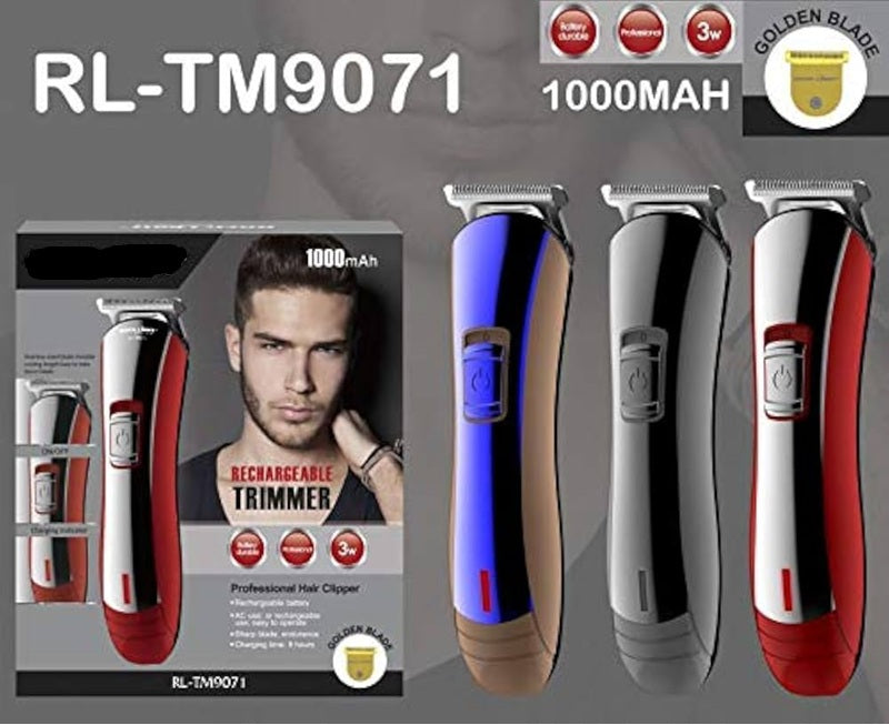 Blue 3 W Rl-Tm9071 Rechareable High Quality-4958 Trimmer - 45 Min Runtime 4 Length Settings