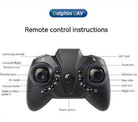 Waterproof 2-in-1 Whale 6 Axis【Can swim in Water & Fly in Air】Quadcopter Drone【Pack of 1】【Multi-Colored】