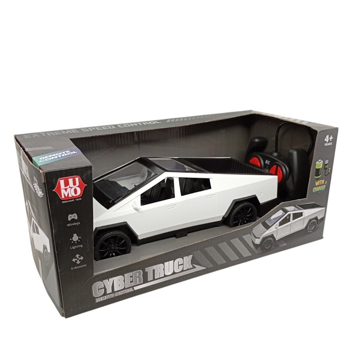 Cybertruck High Speed RC with 2.4GHz Long Battery Life Light Effects Runs On All-Terrain 1:14 Rc Car- Girls & Boys