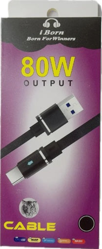 80W TYPE C FAST USB CHARGING CABLE