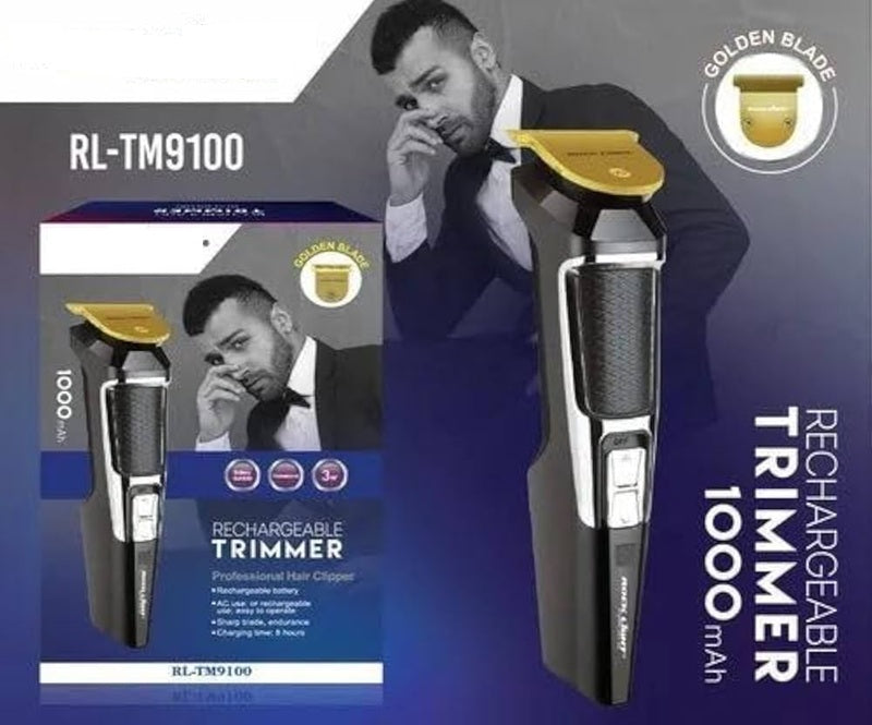 RL-TM9100,1000mAh bettery Rechargeable Trimmer PROFESSINOL Hair Clipper