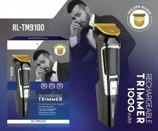 RL-TM9100,1000mAh bettery Rechargeable Trimmer PROFESSINOL Hair Clipper