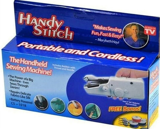 Handy Stitch Handheld Sewing Machine  Portable Craft Sewing Machine Cordless Quick Stitch Tool for Fabric, Clothing, Kids Cloth, Home Travel Use