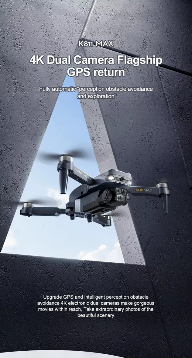 K811 Max Brushless, GPS Positioning Drone, With HD Conversion Camera
