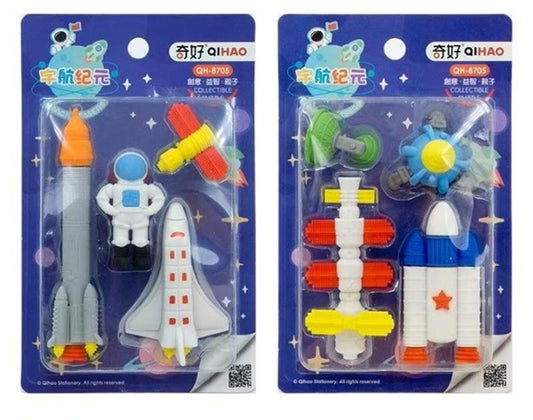 Erasers for Kids, Space Rocket Theme Eraser Set for Kids, Eraser Set for Boys, Stationary Kit for Kid, Kawaii Erasers for Girls/Boys – (Multicolour)
