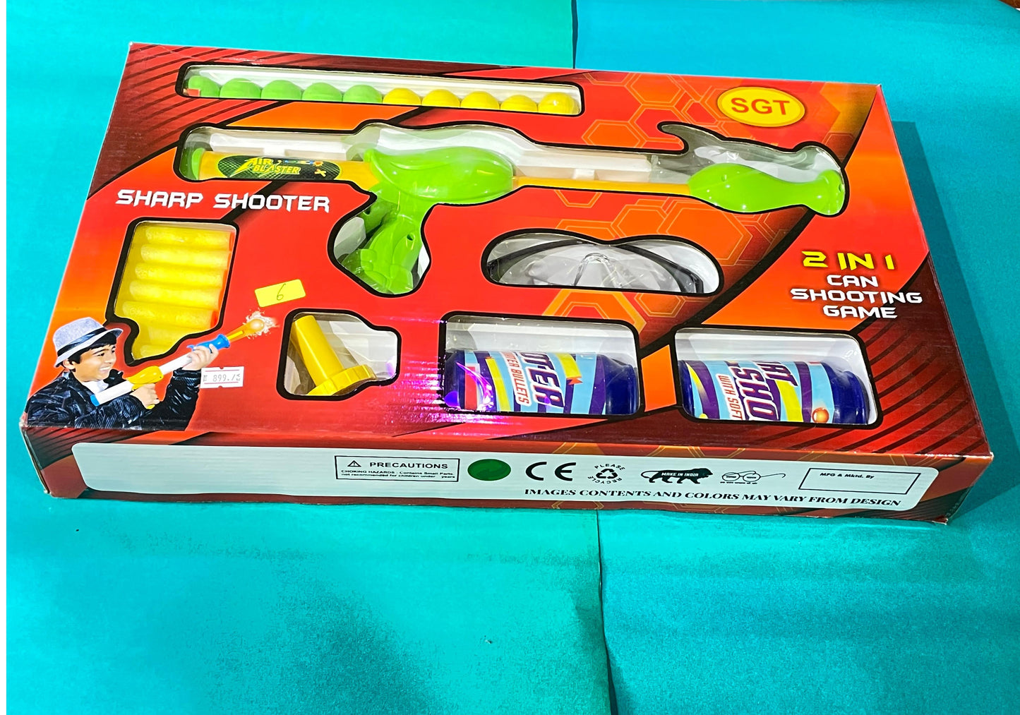 Sharp Shooter – Air Pressure Foam Balls Shooting 2 in 1 Gun Toy Set, Soft Ball Air Shooting Gun, Toy Gun Set with Soft Balls for Kids,