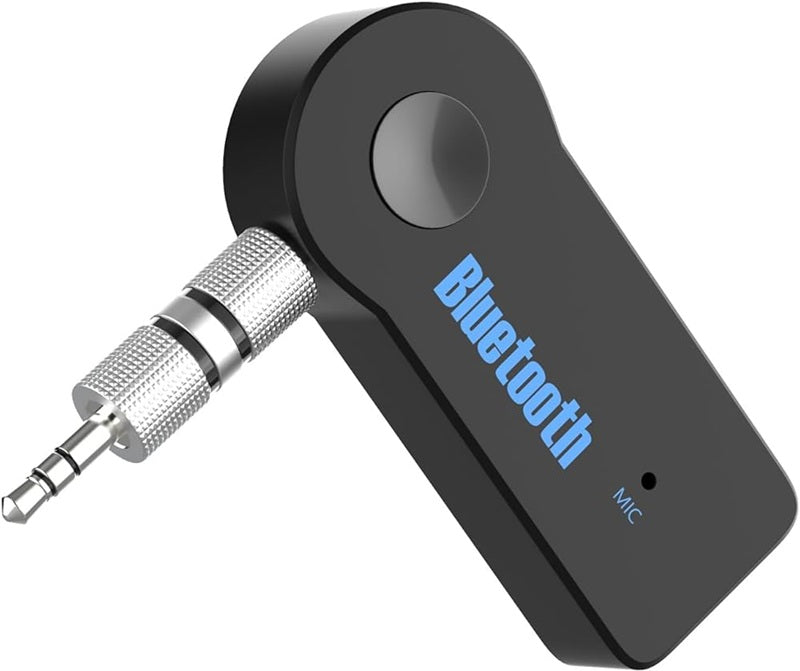 Wireless Bluetooth Receiver & Hands-Free Car Kit – 3.5mm Aux Adapter for Seamless Music Streaming and Hands-Free Calling | Perfect for Home, Car Audio, Headphones, and Speakers