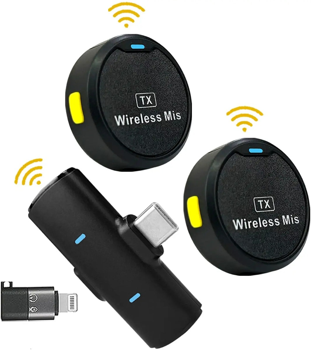 M1 TX Dual Wireless Mic for Mobile & Camera | Noise Cancellation, Plug & Play Microphone