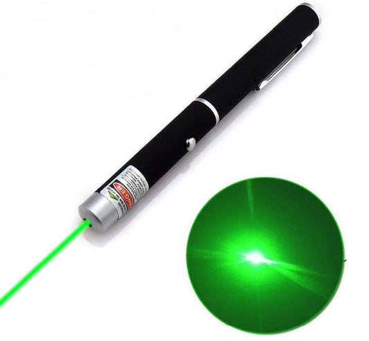 High Power Green Laser Pointer with Battery – Long Range Beam, Metal Body, Visible in Daylight & Night – for Astronomy, Presentations, Hiking & Outdoor Use