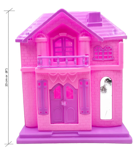 Doll House Set for Girls and Boys, Easy to Carry, Little Doll House Play Sets with Furniture.