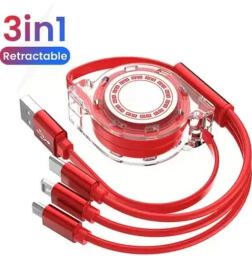 3in1 Retractable TPE Cable