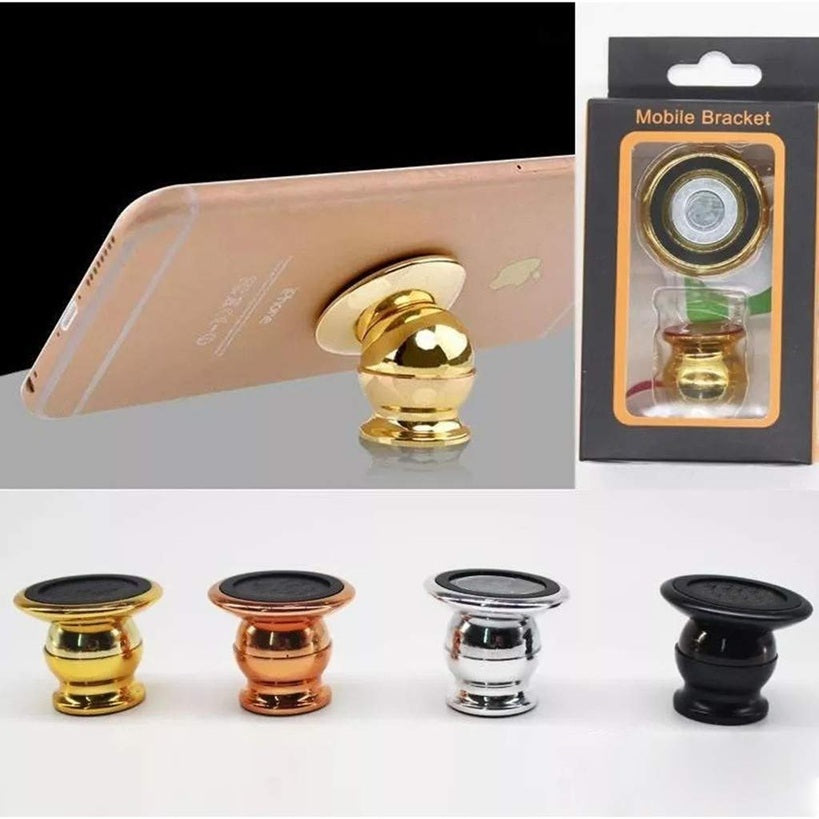 Aluminium Metal Portable 360 Degree Rotating Magnetic Mobile Holder for Car, Office, Desk, Home and Table