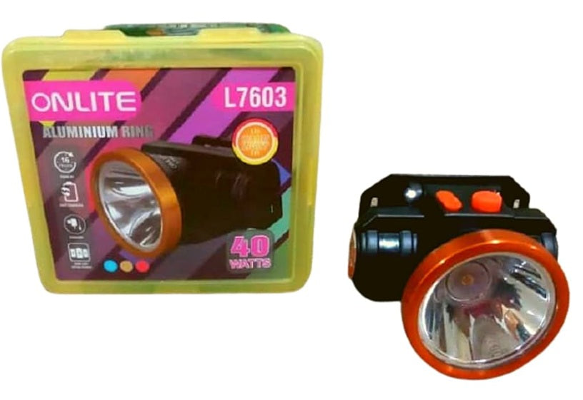 1587 40 Watt LED Rechargeable Dual Mode Head Torch