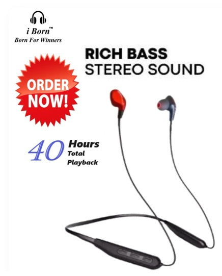 40 HRS BACK UP MULTI COLOR WIRELESS NECKBAND