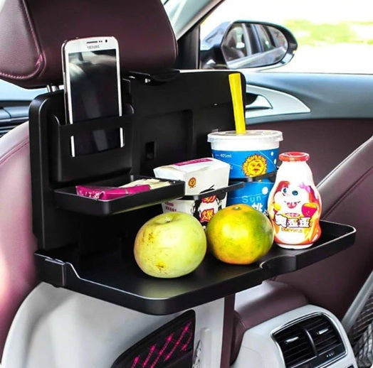 Car Backseat Food Tray with Bottle Cup Holder for Car (Assorted) - 1 PC