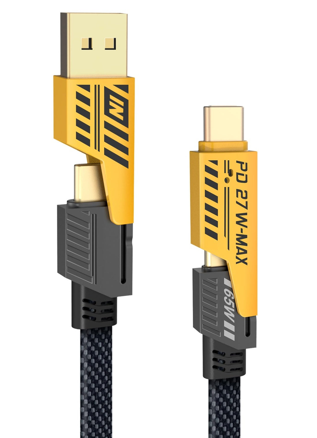4-in-1 Fast Charging Cable | 65Watt PD | USB-A/USB-C/Lightning Multifunctional Cord