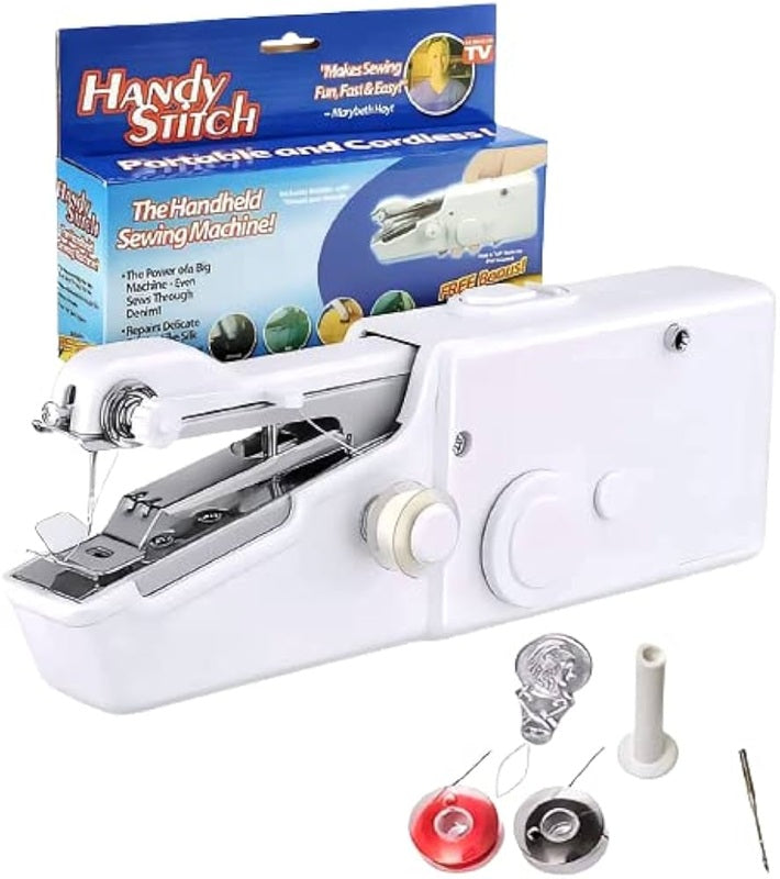 Handy Stitch Handheld Sewing Machine  Portable Craft Sewing Machine Cordless Quick Stitch Tool for Fabric, Clothing, Kids Cloth, Home Travel Use