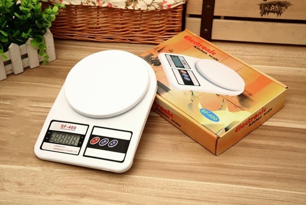 Btag SF-400 Digital Kitchen Weighing Scale | 10Kg x 1g Precision | Food Scale with LCD Display for Cooking, Baking, Meal Prep & Healthy Diet | Compact Electronic Weight Machine for Home Use.(White)