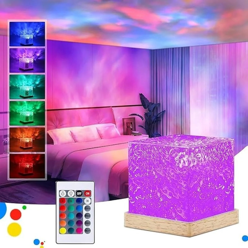 USB Dynamic Water Pattern Light Table Lamp
