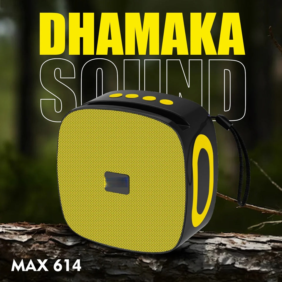 Max614 Wireless Bluetooth speaker with 10h Playtime & 14 unique lights 5 W Bluetooth Party Speaker  (Green, Stereo Channel)
