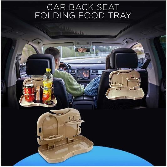 Car Backseat Food Tray with Bottle Cup Holder for Car (Assorted) - 1 PC