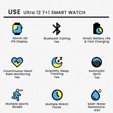 USE ULTRA 12 7+1 SMART WATCH