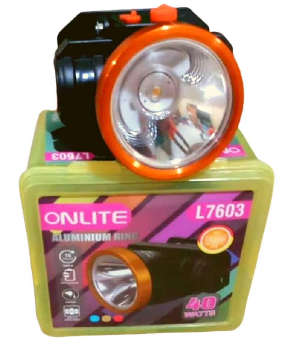 1587 40 Watt LED Rechargeable Dual Mode Head Torch