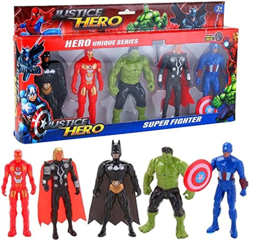 Justice Hero Action Figure Set, Set of 5