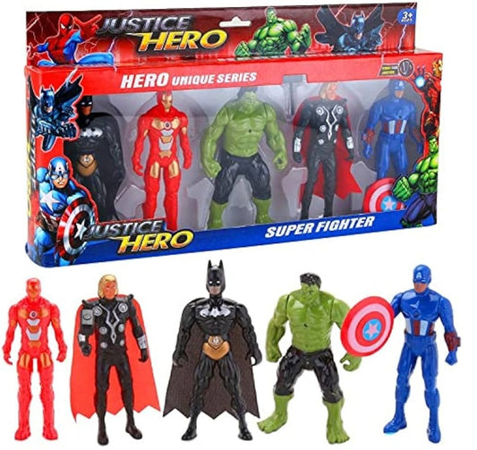 Justice Hero Action Figure Set, Set of 5