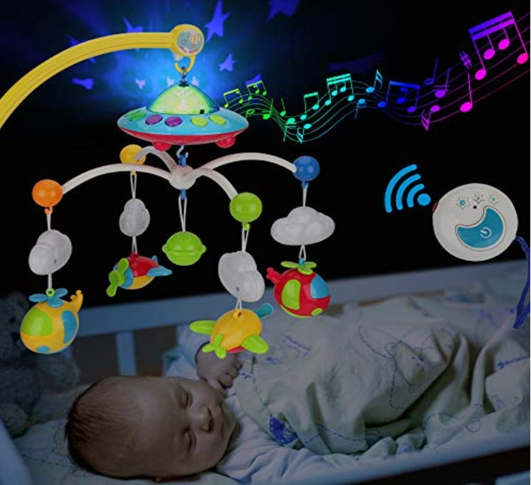 Galactic New Sweet Cuddles Harmonious Musical cot (6 Pcs Set(3 Design) (Multicolor)