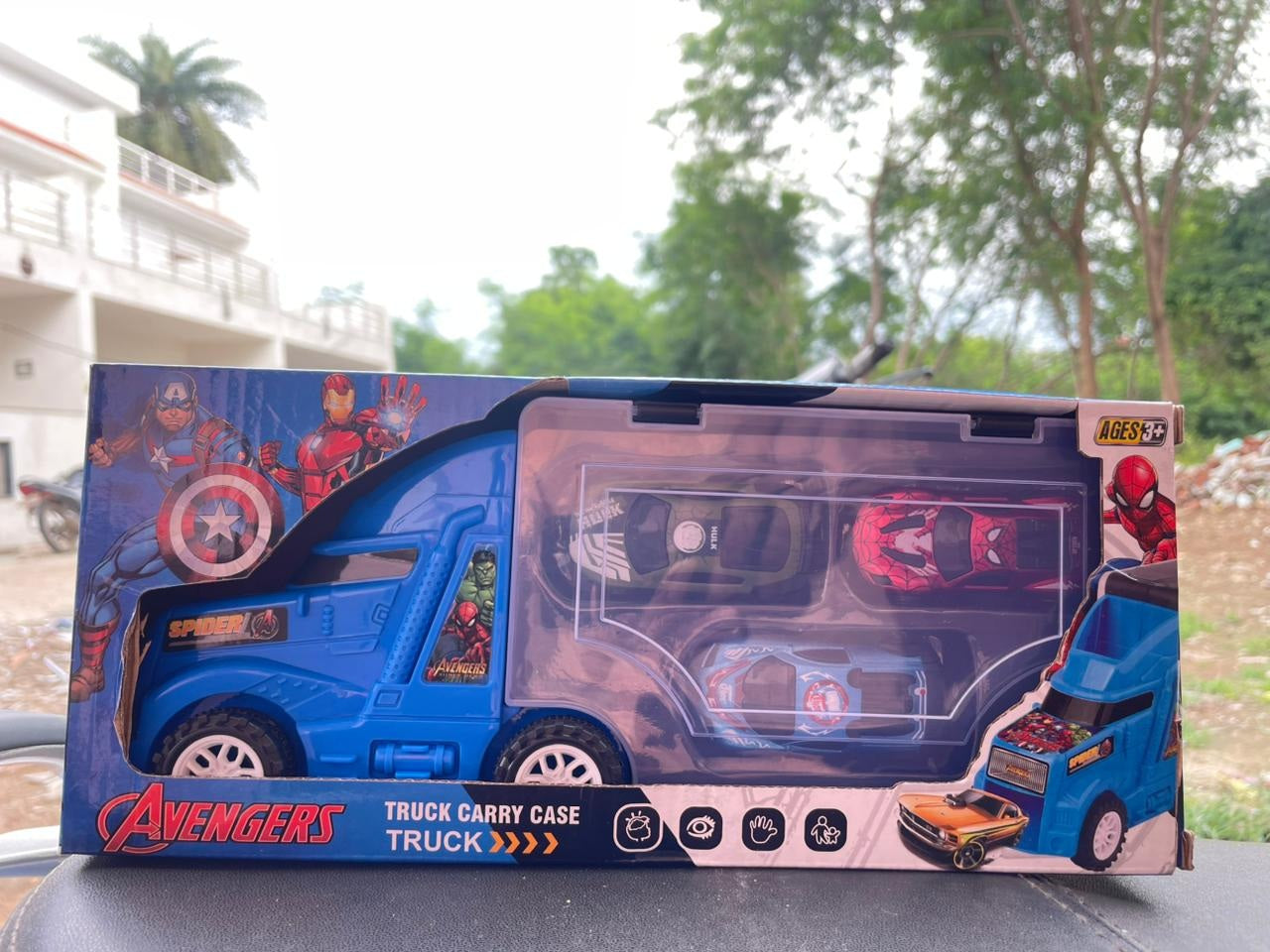 Avengers Carry Case Trucks For Kids - 4 In 1 Big Unbreakable Carrier Transport Truck (Multicolor)