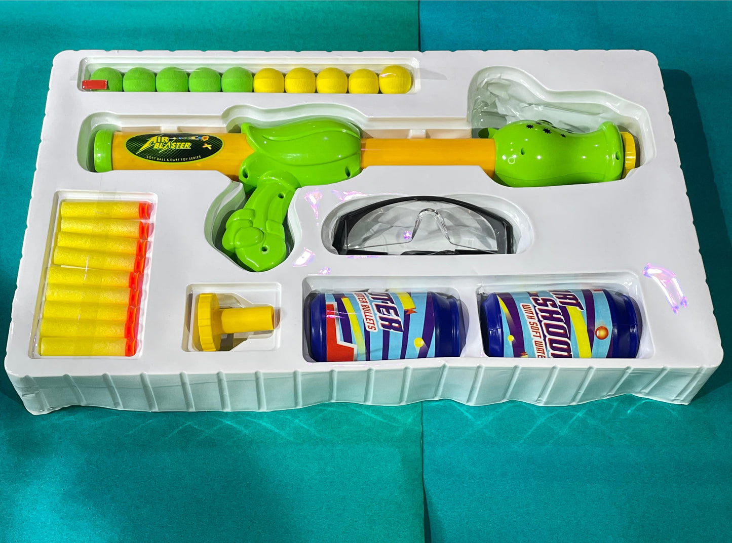 Sharp Shooter – Air Pressure Foam Balls Shooting 2 in 1 Gun Toy Set, Soft Ball Air Shooting Gun, Toy Gun Set with Soft Balls for Kids,