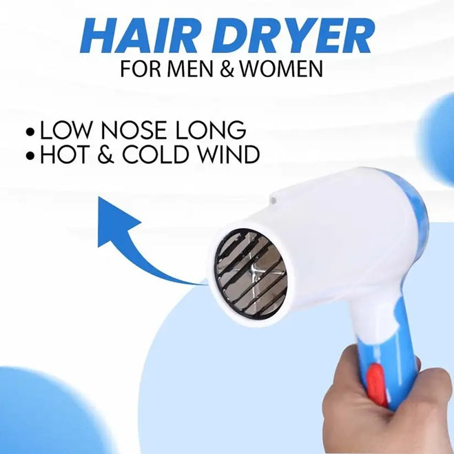 Professional 1000W Hair Dryer Plastic and Steal Pink and blue Medium Hair Dryer for Men and Women