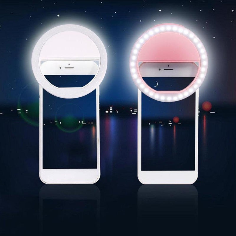 Portable LED Ring Selfie Light for All Smartphones, Tablets Enhancing Ring Light with 3 Level of Brightness for Photography Video Calling (Smart Phones Laptop Tablet)