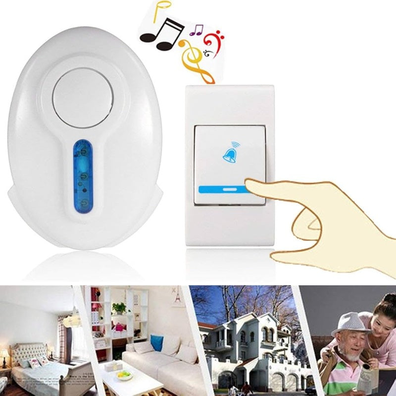 EIS Wireless Doorbell Kit Chime LED Flash Cordless Wireless Calling Remote Door Bell Wireless Door Chime  (32 Tunes)