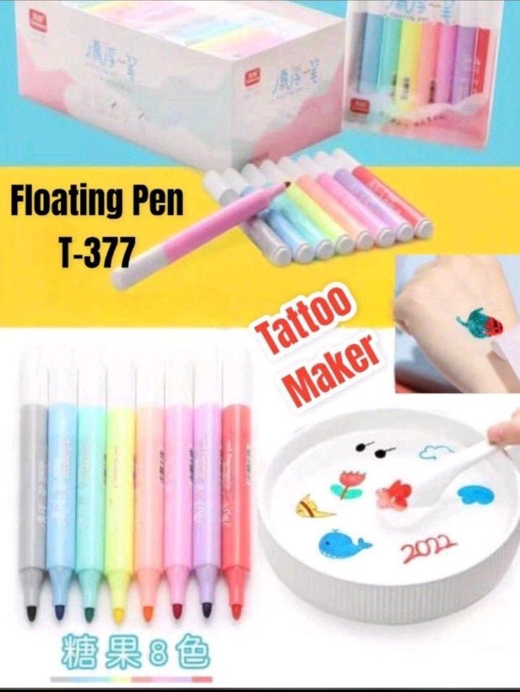 Floating Pens Playing Educational Toy | Drawing Kit Set Toys Gifts, Multicolor (Pack of 8 Pens)