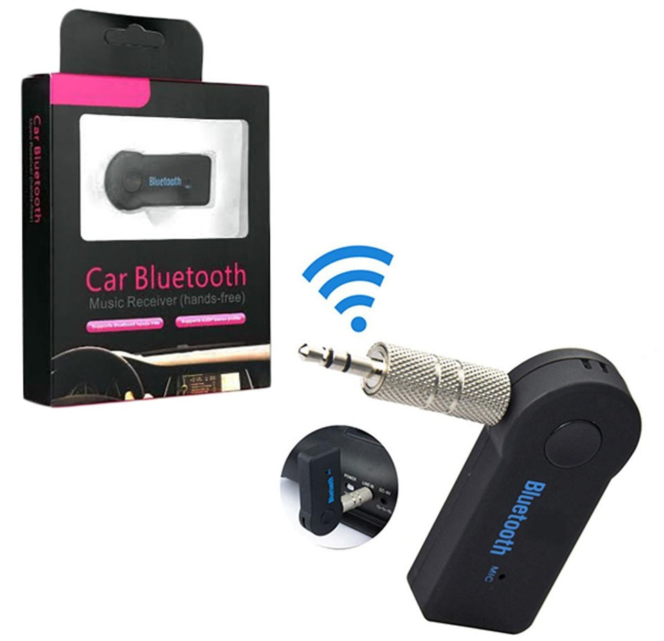 Wireless Bluetooth Receiver & Hands-Free Car Kit – 3.5mm Aux Adapter for Seamless Music Streaming and Hands-Free Calling | Perfect for Home, Car Audio, Headphones, and Speakers