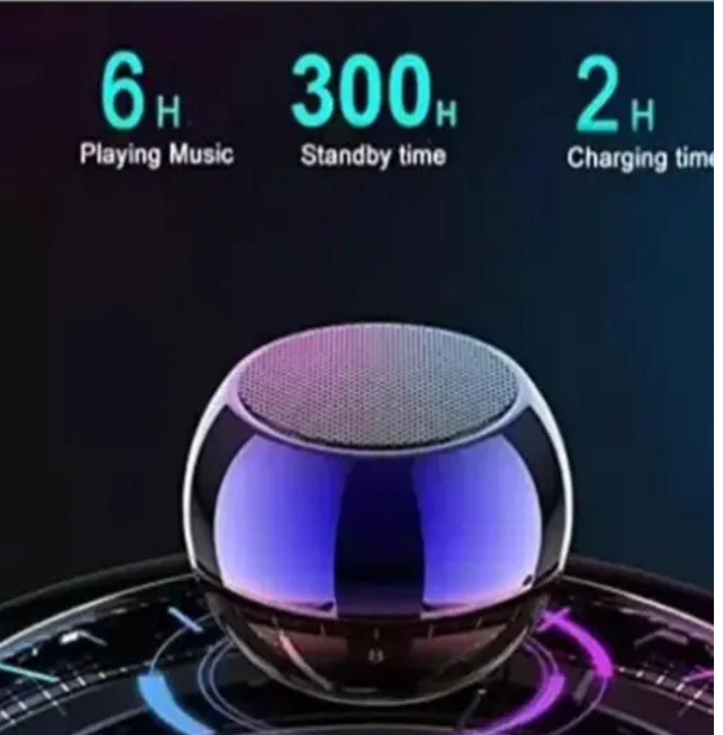 Mini Boost 4 Bluetooth Speaker 4D Mini Round Steel Speaker - Multicolor Random Colour - Pack of 1