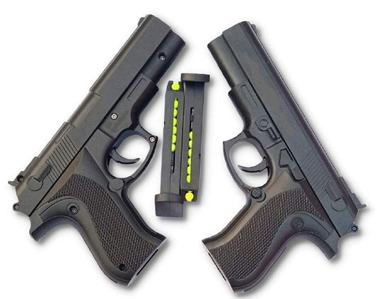 PistolGun for kids of Gun with Laser14 Darts & Plastic Bullets (Black)