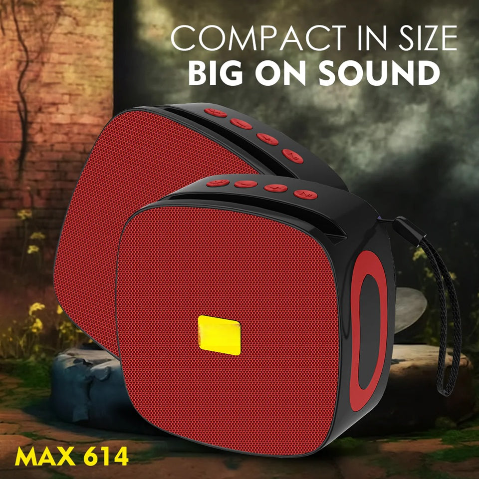 Max614 Wireless Bluetooth speaker with 10h Playtime & 14 unique lights 5 W Bluetooth Party Speaker  (Green, Stereo Channel)
