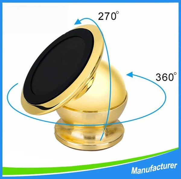 Aluminium Metal Portable 360 Degree Rotating Magnetic Mobile Holder for Car, Office, Desk, Home and Table