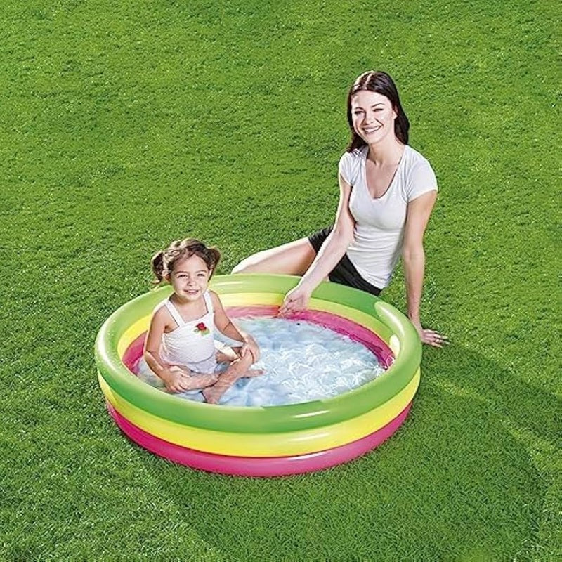 Bestway Pool Bath Tub Summer Set Inflatable Swimming Pool  (Multicolor)