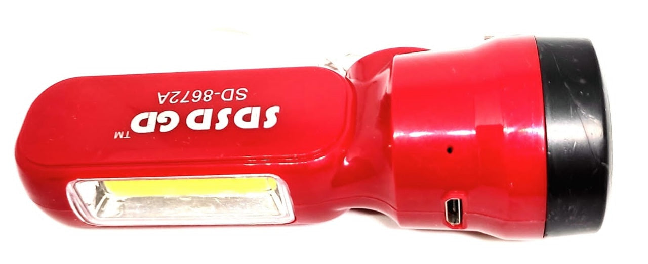 Rechargeable LED Torch - SD-8672A Mini Pocket Flashlight for Emergencies, Camping and More