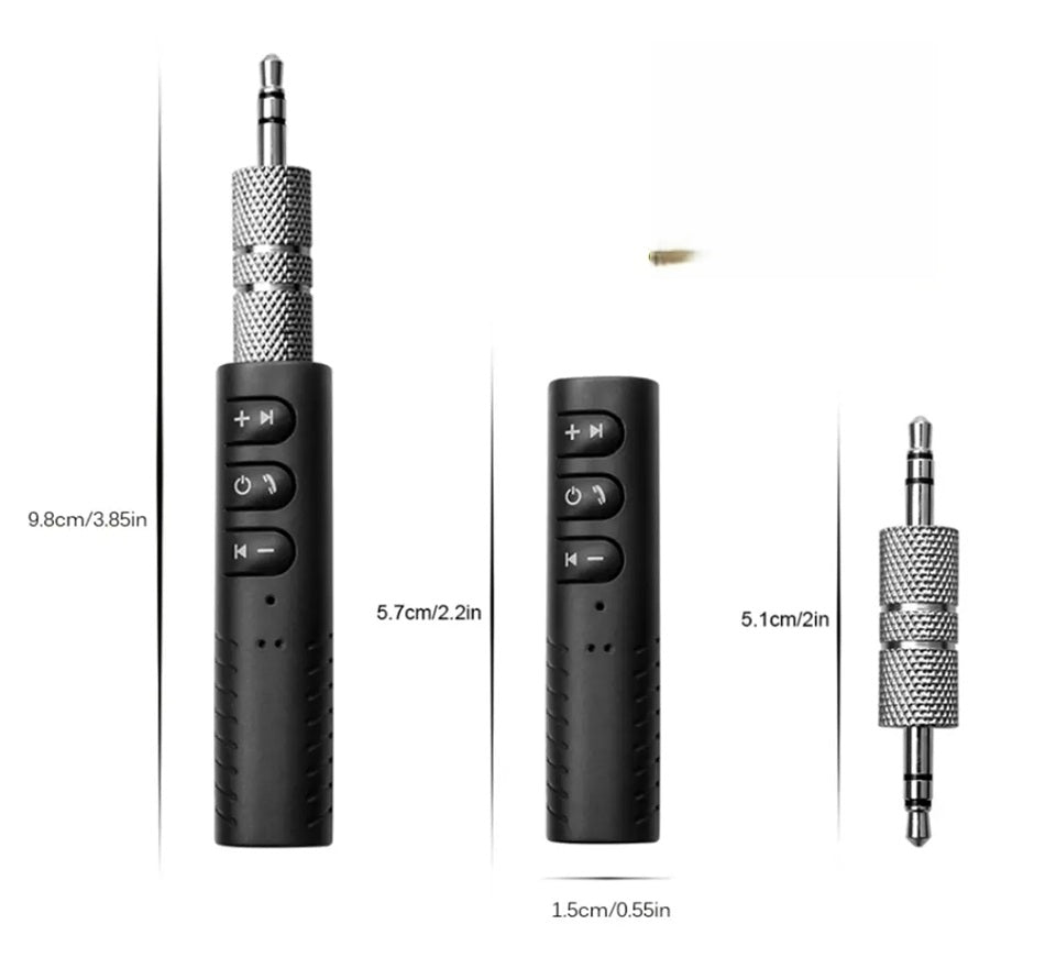 BT-450 Bluetooth Receiver | 3.5mm AUX Adapter for Car Audio & Speakers | Hands-Free Calling & Music Streaming | Compatible with Earphones & Stereo Systems